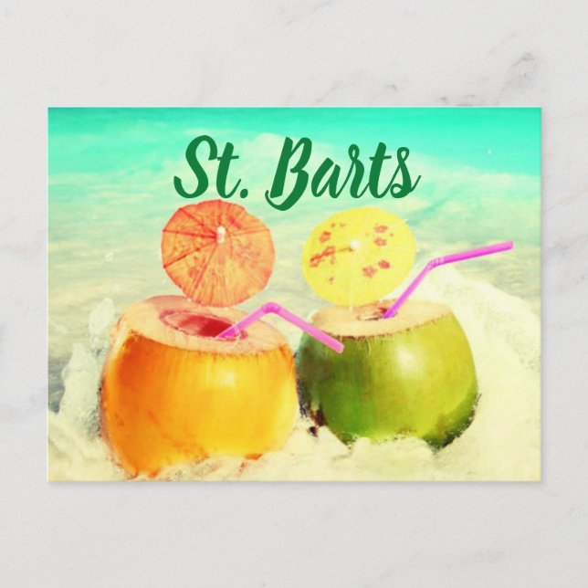 Postal Cocos de St. Barts (Anverso)