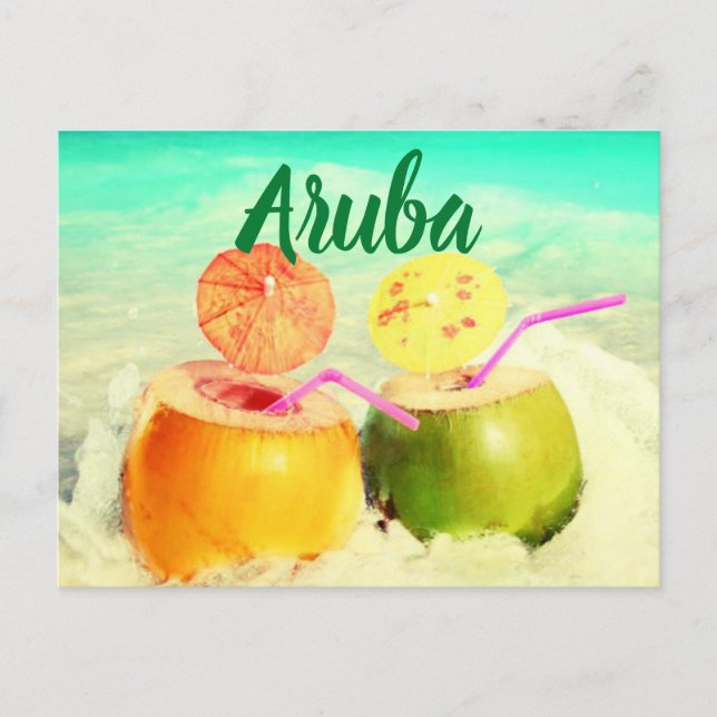 Postal Cocoteros de Aruba (Anverso)