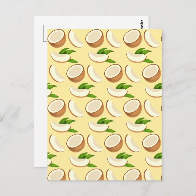 Postal Cocoteros tropicales (Anverso / Reverso)