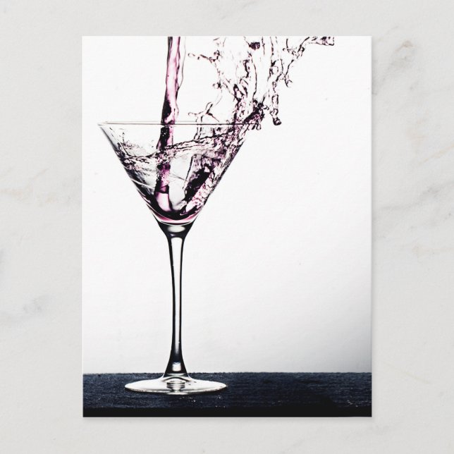 Postal Cóctel rosa (Anverso)