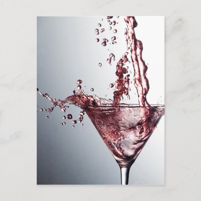 Postal Cóctel rosa 3 (Anverso)