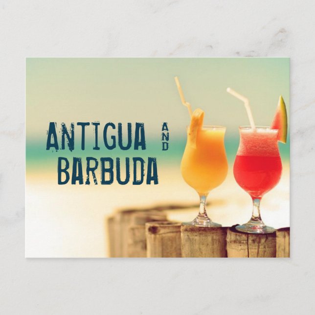 Postal Cócteles de Antigua y Barbuda (Anverso)