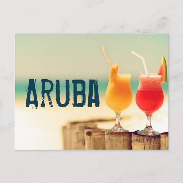 Postal Cócteles de Aruba (Anverso)