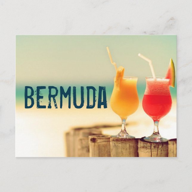 Postal cócteles de Bermuda (Anverso)