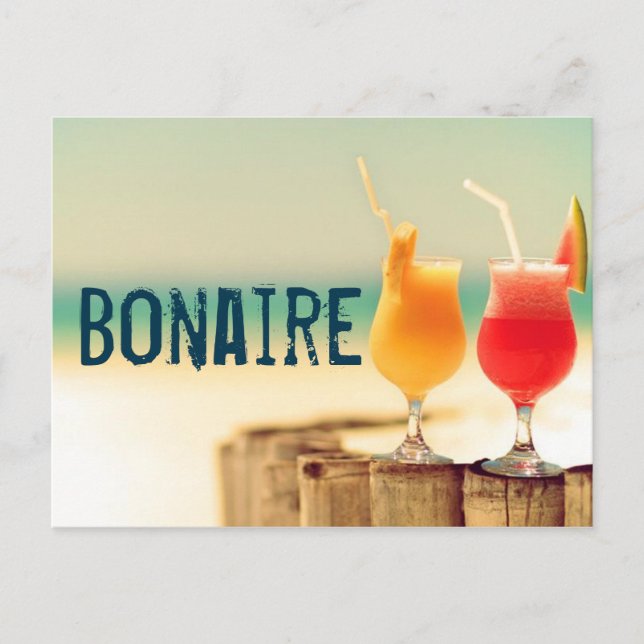 Postal Cócteles de Bonaire (Anverso)