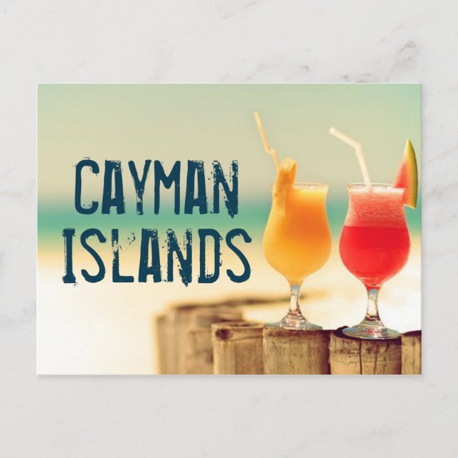 Postal Cócteles de las Islas Caimán (Anverso)