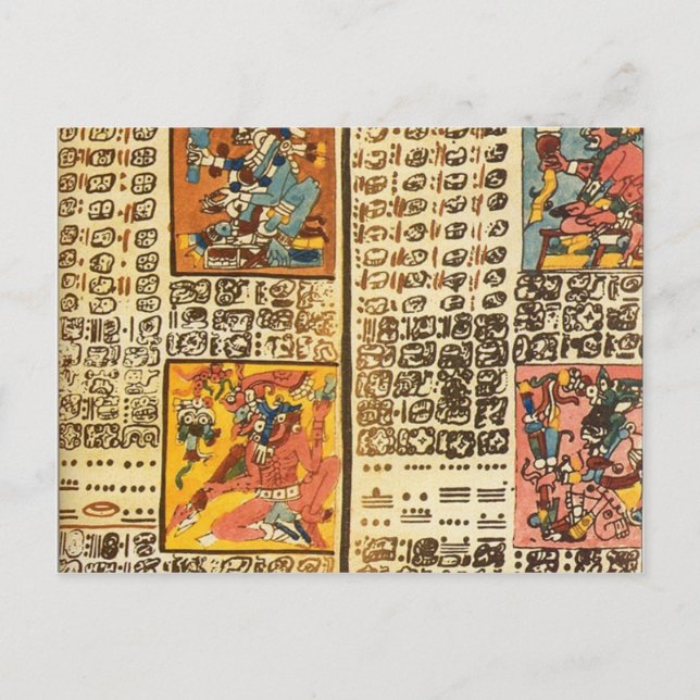 Postal Códice de Dresden (Anverso)