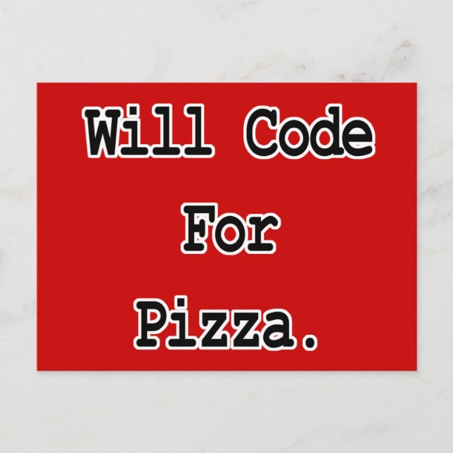 Postal codificaré por pizza (Anverso)