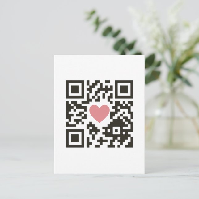 Postal Código de amor QR (Anverso de pie)
