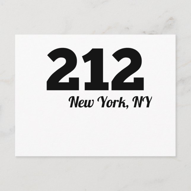 Postal Código de área 212 Nueva York (Anverso)