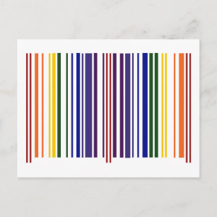 Postal Código de barras arcoiris doble