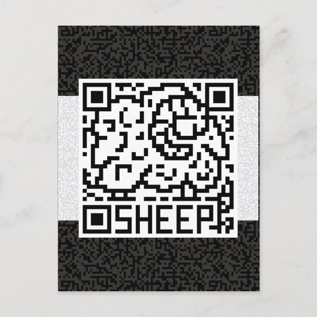 Postal Código de QR las ovejas (Anverso)