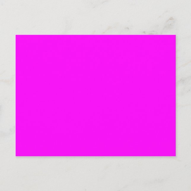 Postal Código hexagonal rosa Neon FF00FF (Anverso)