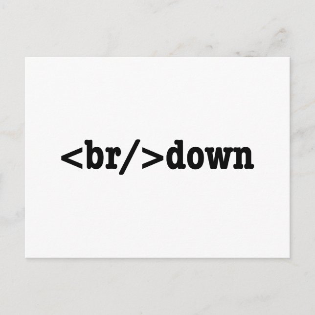 Postal código HTML de descomposición (Anverso)