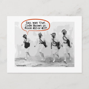 Postal Código marrón para enfermeras