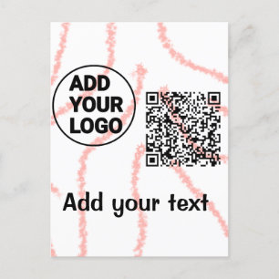 Postal código q r mínimo simple agregar logotipo nombre d