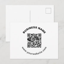 Código QR con nombre de empresa texto circular en 