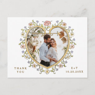 Postal Código QR de agradecimiento de foto ornamentada vi