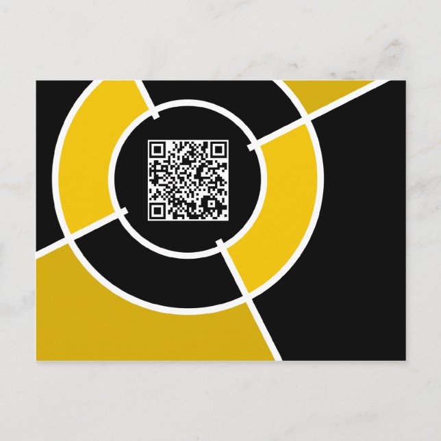 Postal código QR de bullseye de naranja (Anverso)