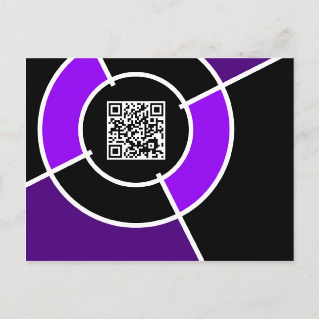 Postal código QR de diana púrpura (Anverso)
