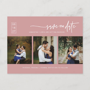 Postal Código QR de foto rosa y polvorienta minimalista G