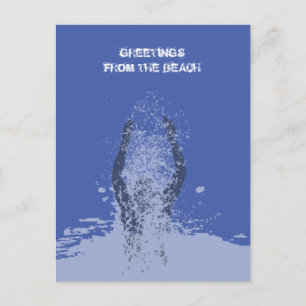 Postal Código Qr de hombre monocromo fresco con agua salp