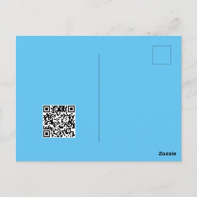 Postal Código Qr de Hombre Monocromo Fresco con Agua Salp (Reverso)