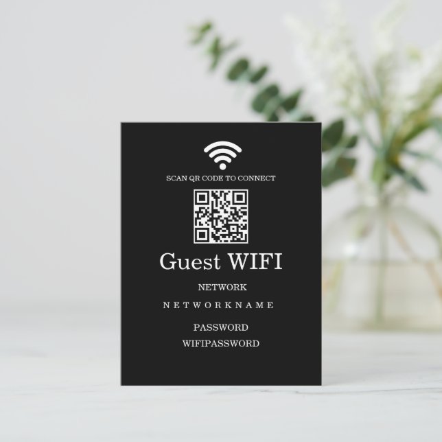 Postal Código Qr de Red de Wifi Empresarial Morden (Anverso de pie)