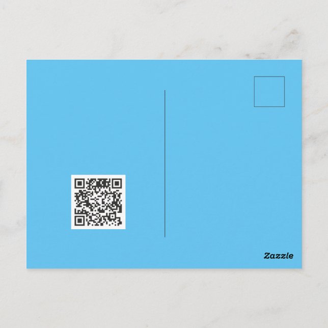 Postal Código Qr de Rociado de Agua de Hombre Monocromo F (Reverso)