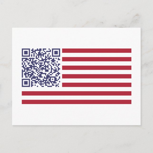 Postal Código QR del himno nacional de la bandera estadou (Anverso)