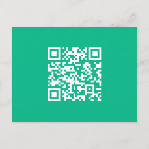 Postal Código QR editable Genera el tuyo   Verde turquesa