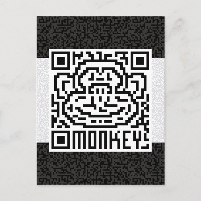 Postal Código QR el mono (Anverso)