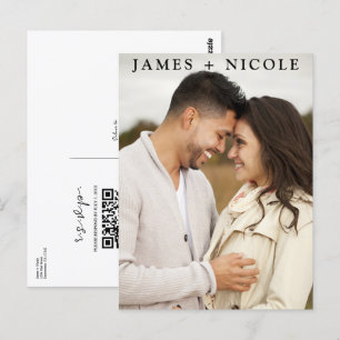 Postal Código QR moderno escaneable R.S.V.P. de respuesta