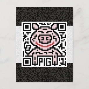 Postal Código QR para el cerdo
