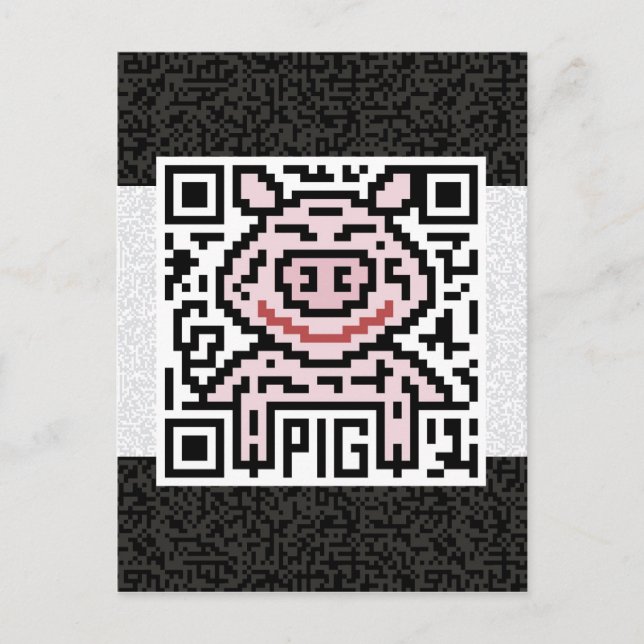 Postal Código QR para el cerdo (Anverso)