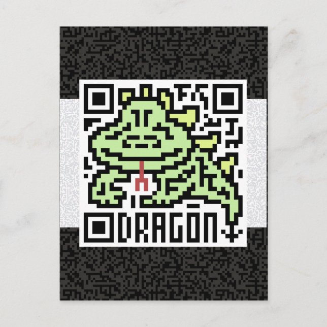 Postal Código QR para el dragón (Anverso)