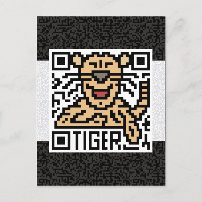 Postal Código QR para el tigre (Anverso)