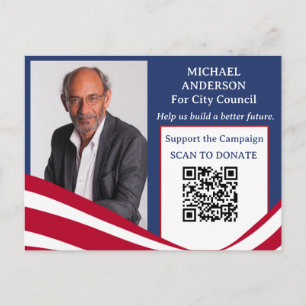 Postal Código QR para recaudación de fondos de campaña po