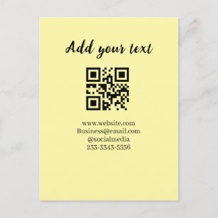 Postal código QR personalizado simple agregue su nombre t