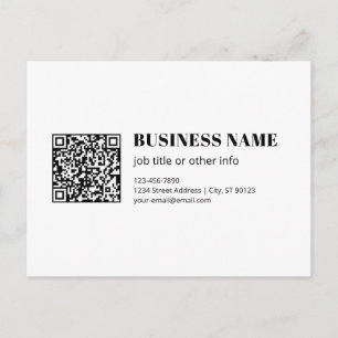 Postal Código QR personalizado y texto retro-moderno edit