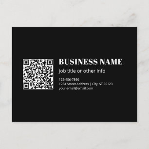 Postal Código QR personalizado y texto retro-moderno edit
