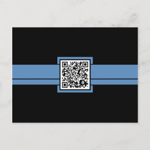Postal código QR profesional : cinta azul