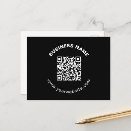Postal Código QR y nombre de la empresa con texto circula