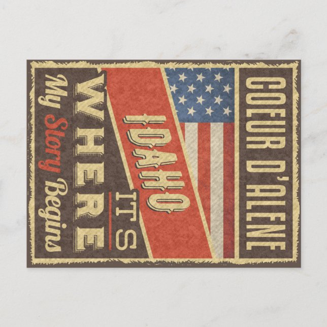 Postal Coeur d’Alene Idaho (Anverso)