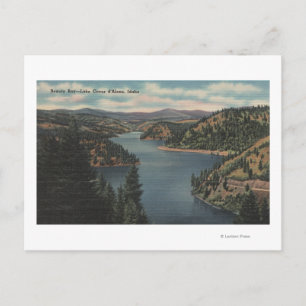 Postal Coeur d'Alene, ID - Vista de la Bahía de Belleza