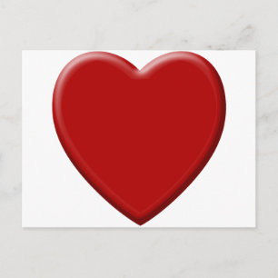 Postal Coeur d'amour rouge