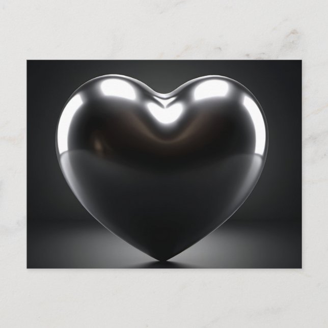 Postal Coeur Noir Digital Art (Anverso)