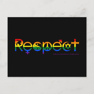 Postal Coexistir con Respeto Orgullo Gay