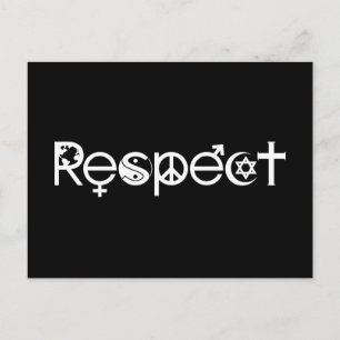 Postal Coexistir con Respeto - Paz Amabilidad y Toleranci