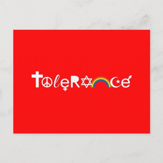 POSTAL COEXISTIR CON TOLERANCIA (Anverso)